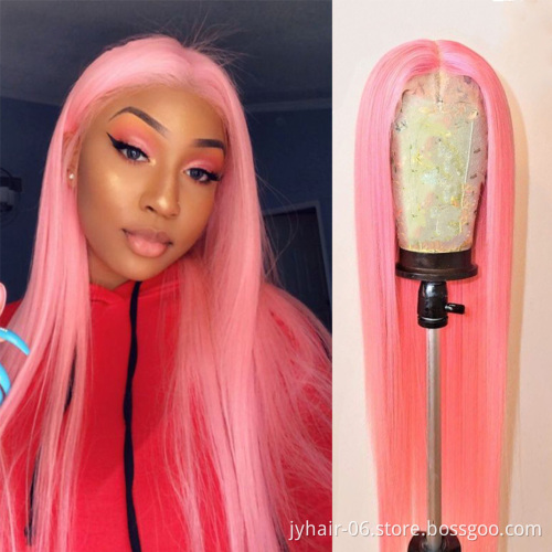 Wholesale Colored Human Hair Wigs, Hd  Lace Front Wig, Ginger Orange Red Purple Wigs Lace Front Human Hair For Black  Women